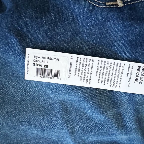 NWT $225 Hudson Size 29 Natalie Midrise Skinny Corp Button Front Jeans - Picture 12 of 12